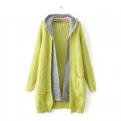 Knit Hooded Sweater Vui